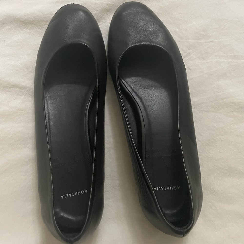 Aquatalia Leather Black Ballet Flats (Size 8)